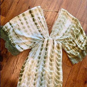 Olive Tie Dye Boho Maxi